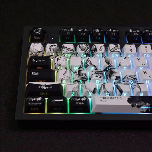 Chainsaw Man Reze Keycaps - Black and White