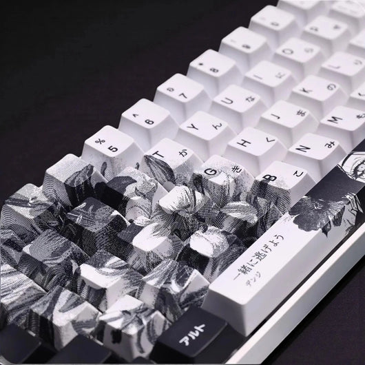 Chainsaw Man Reze Keycaps - Black and White