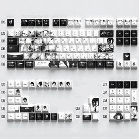 Chainsaw Man Reze Keycaps - Black and White