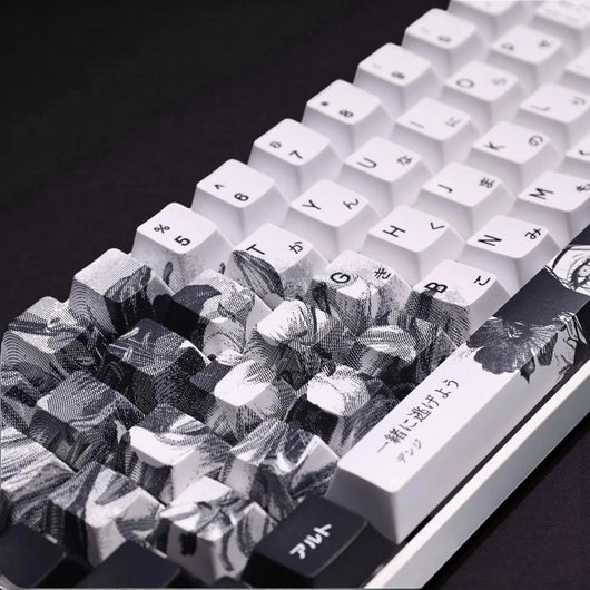 Chainsaw Man Reze Keycaps - Black and White