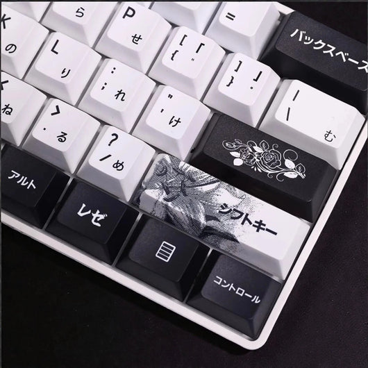 Chainsaw Man Reze Keycaps - Black and White