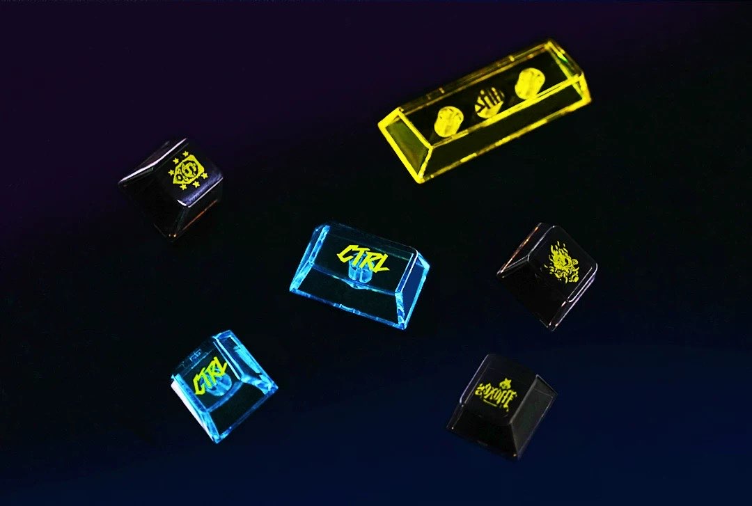 Cyberpunk 2077 Keycaps - Transparent