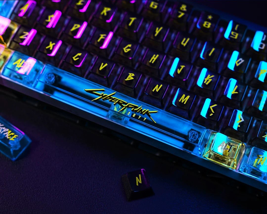 Cyberpunk 2077 Keycaps - Transparent