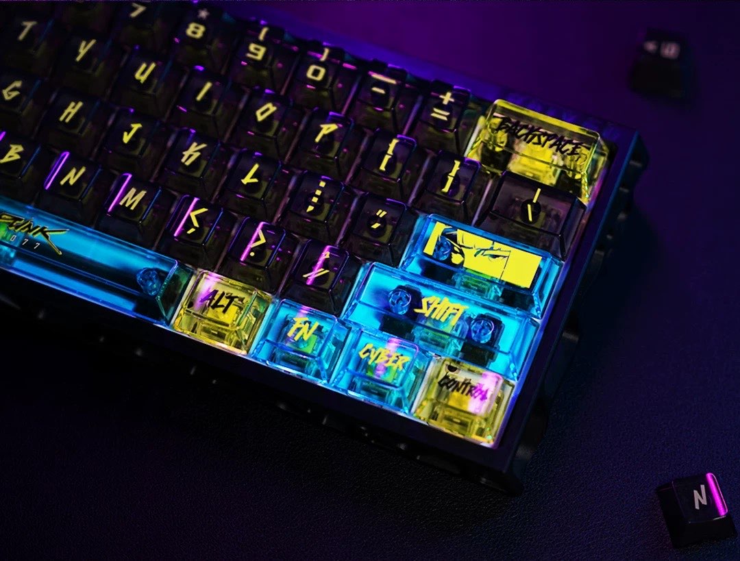 Cyberpunk 2077 Keycaps - Transparent