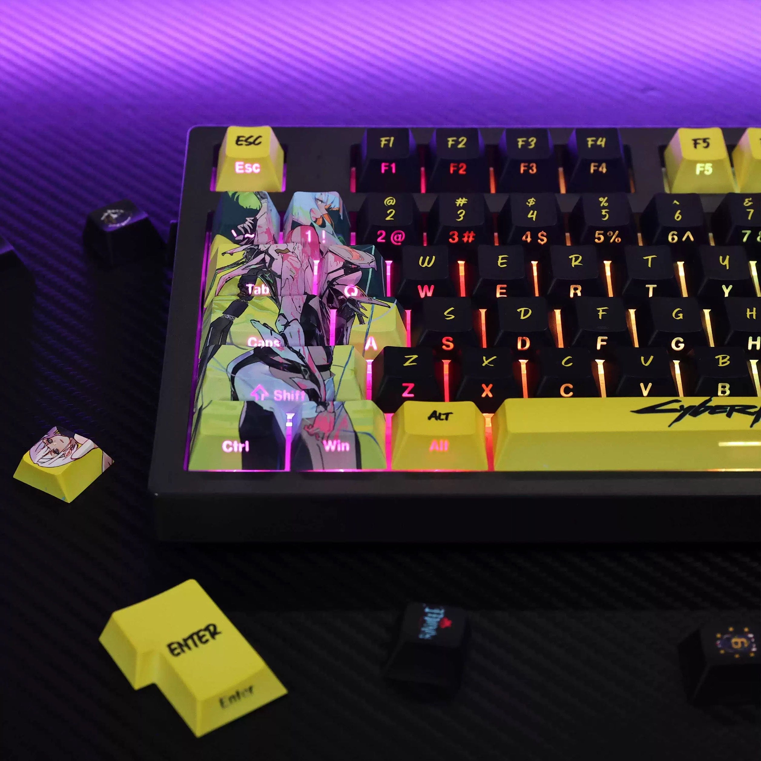 Cyberpunk Edgerunners Keycaps