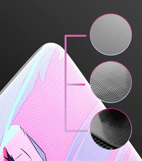 Lucy Crying Cyberpunk Edgeruners Glass Mousepad