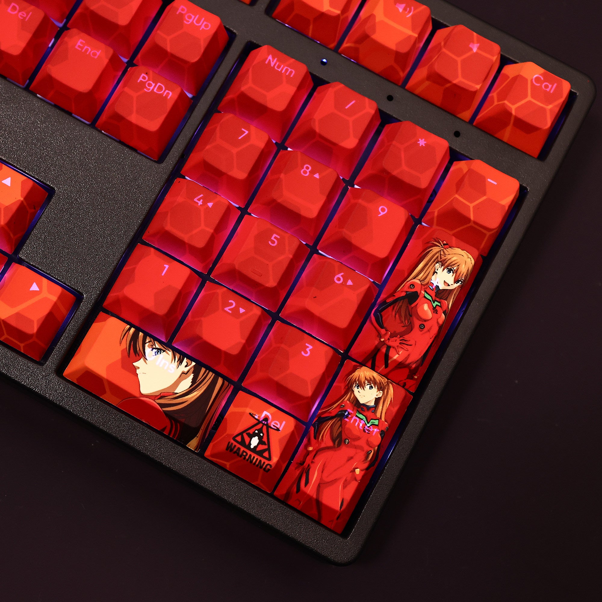 Asuka Hexagon Style Evangelion Keycaps