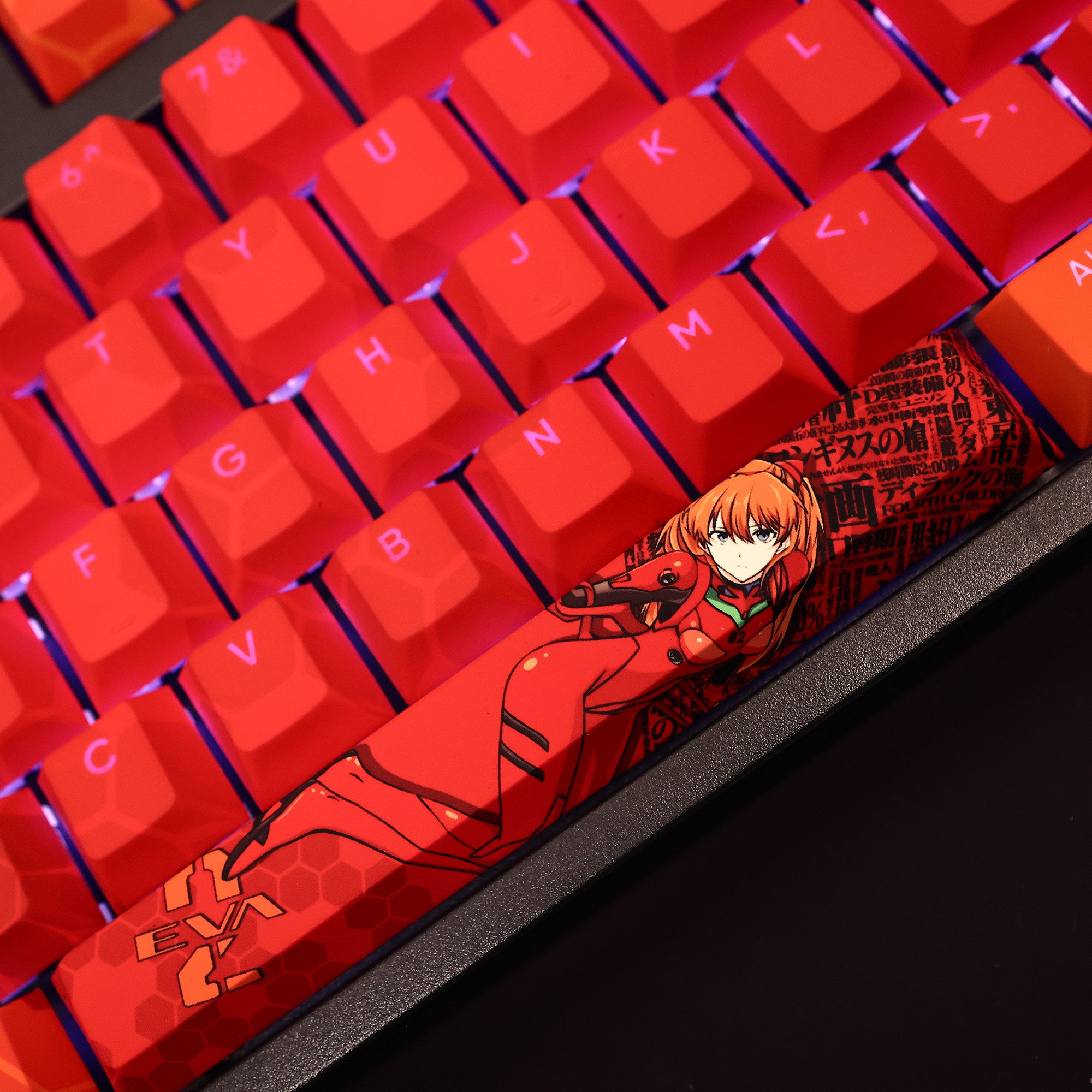 Asuka Hexagon Style Evangelion Keycaps