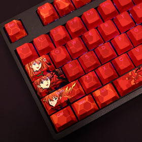 Asuka Hexagon Style Evangelion Keycaps