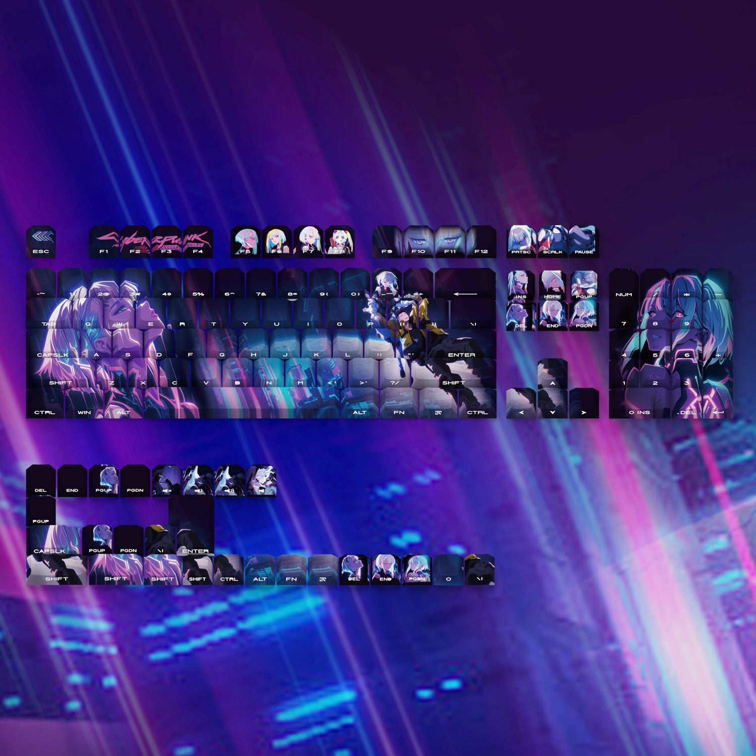 Lucy Cyberpunk Edgerunners Keycaps