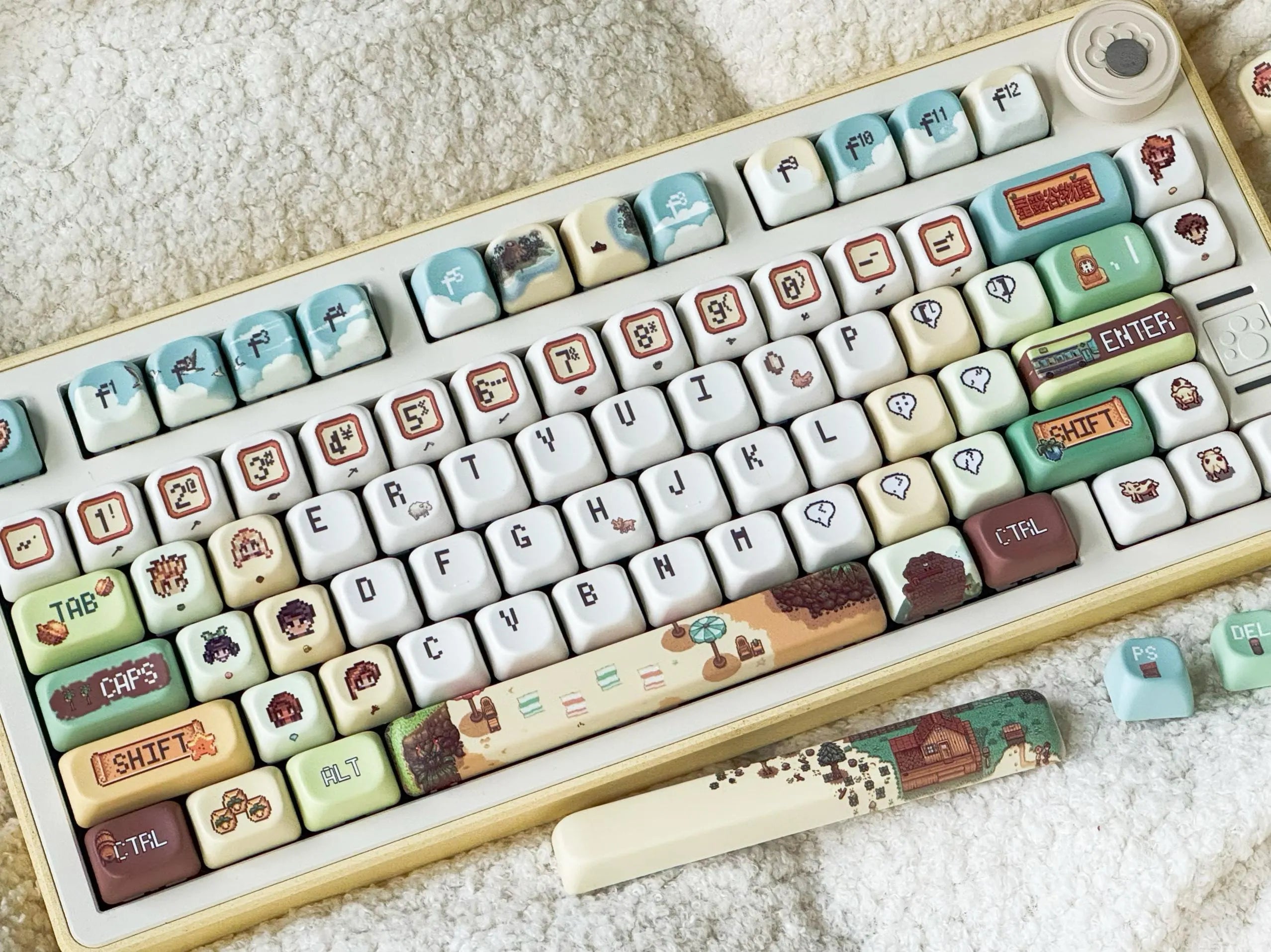 Stardew Valley Keycaps 137 Key PBT Set Pixel Art EOA OEM