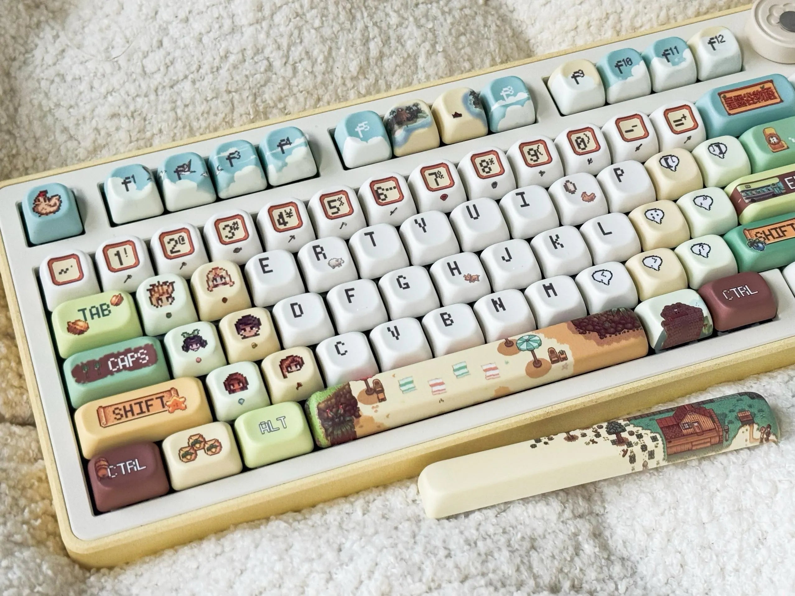 Stardew Valley Keycaps 137 Key PBT Set Pixel Art EOA OEM