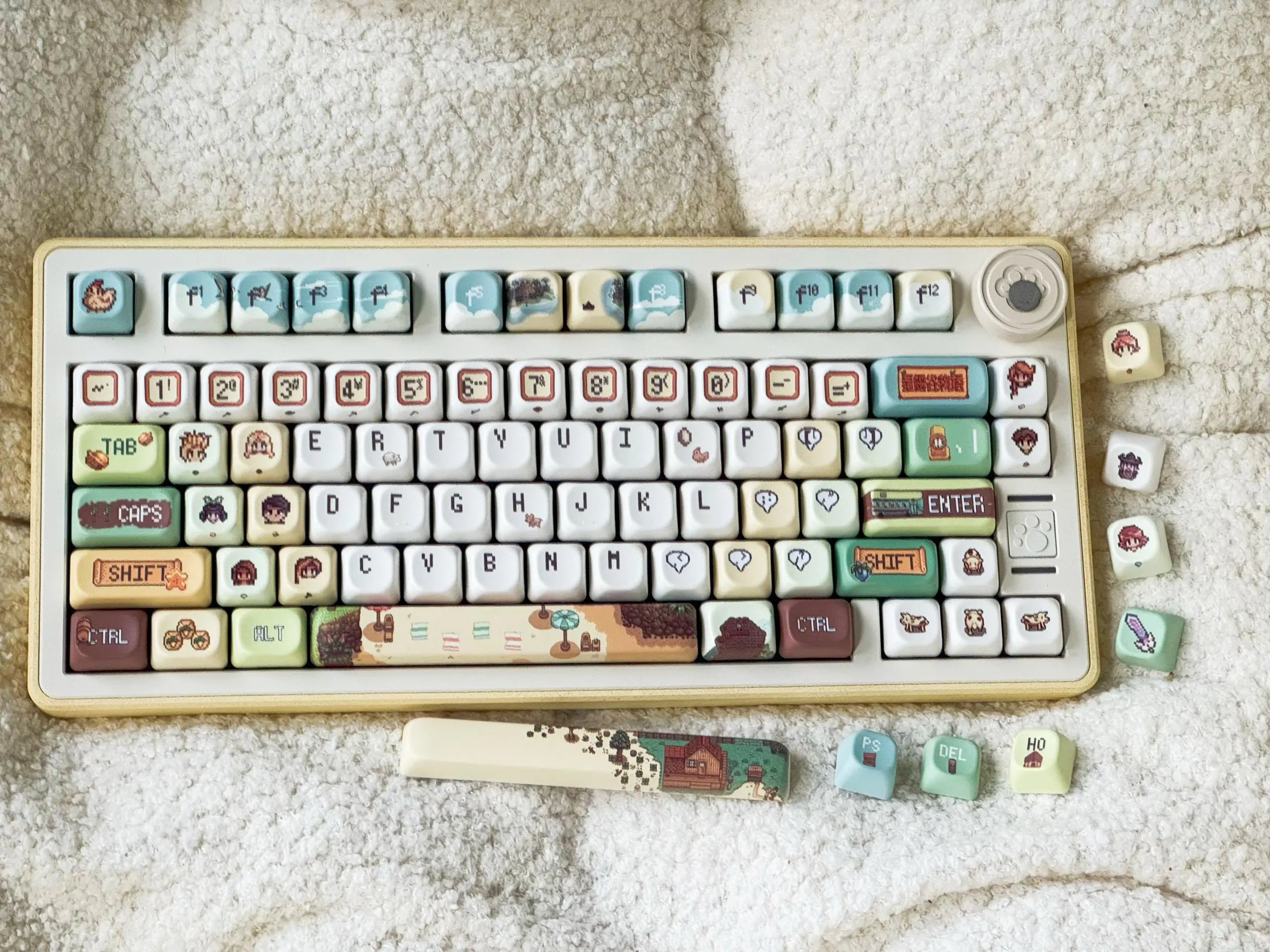 Stardew Valley Keycaps 137 Key PBT Set Pixel Art EOA OEM